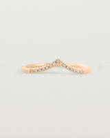 Front view of the Gentle Point Ring | Champagne Diamond in Rose Gold.