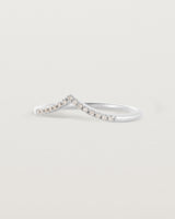 Angled view of the Gentle Point Ring | Champagne Diamond in White Gold.