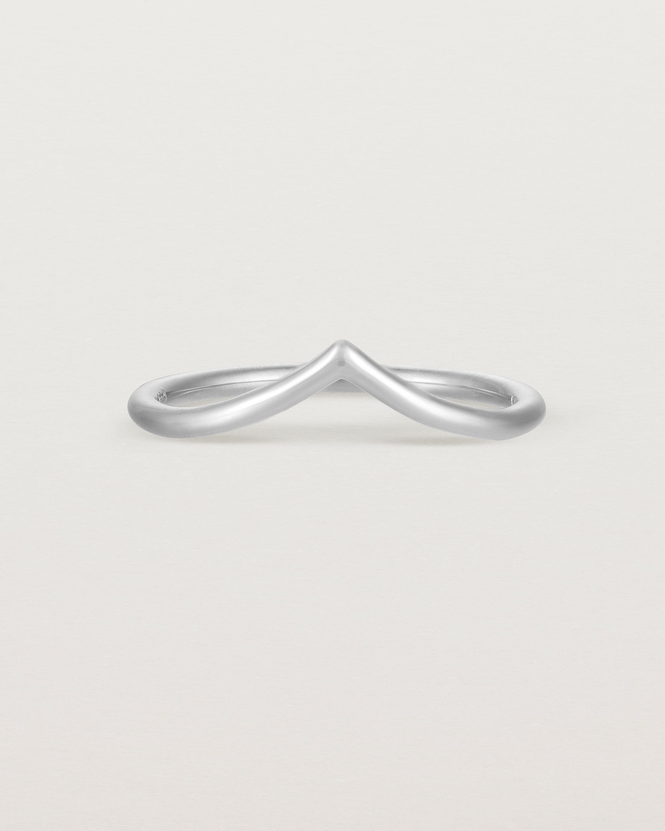 Front view of the Gentle Point Ring | Sterling Silver.
