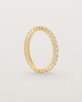 Standing view of the Grace Ring | Champagne Diamonds | Yellow Gold.