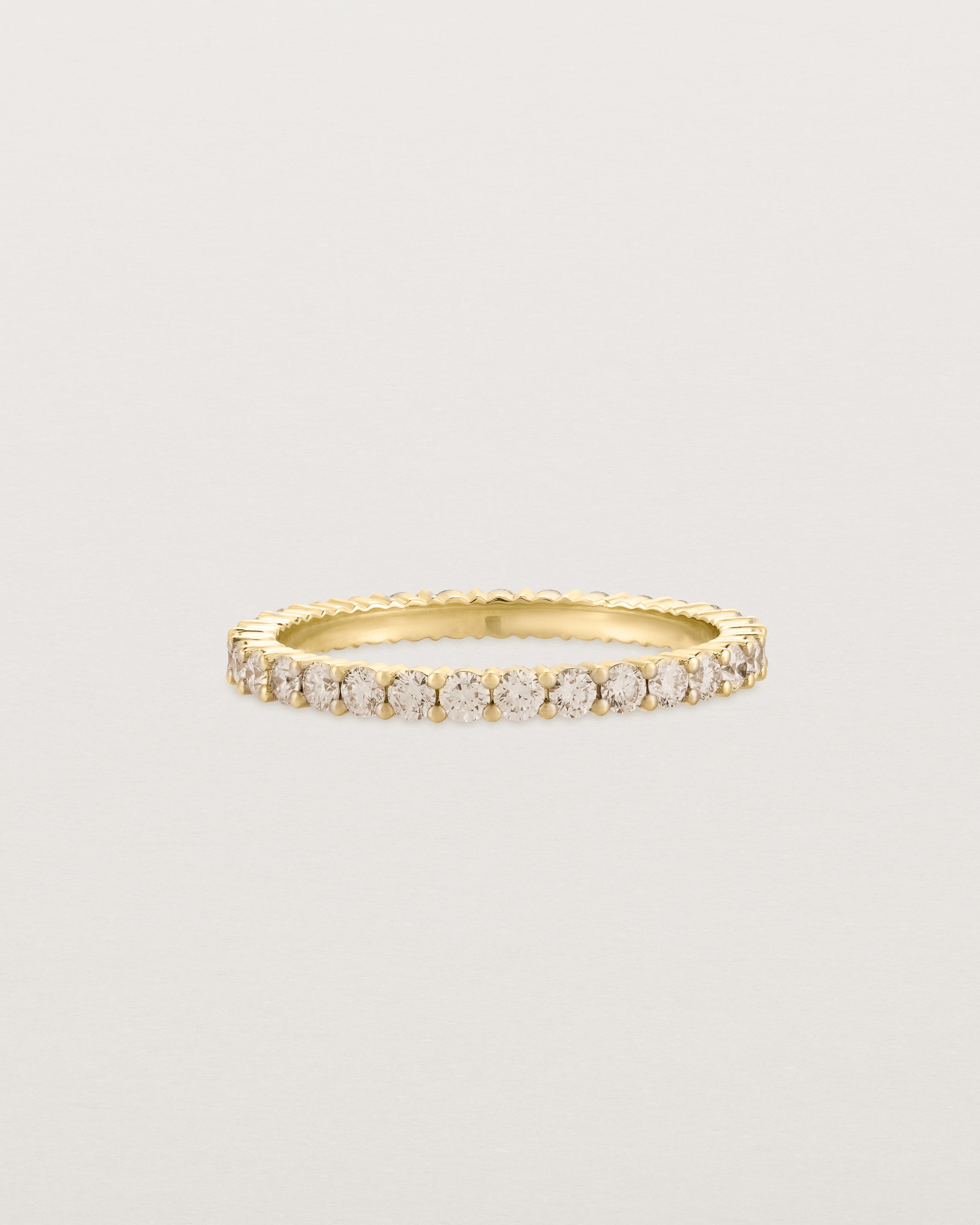 Front view of the Grace Ring | Champagne Diamonds | Yellow Gold.