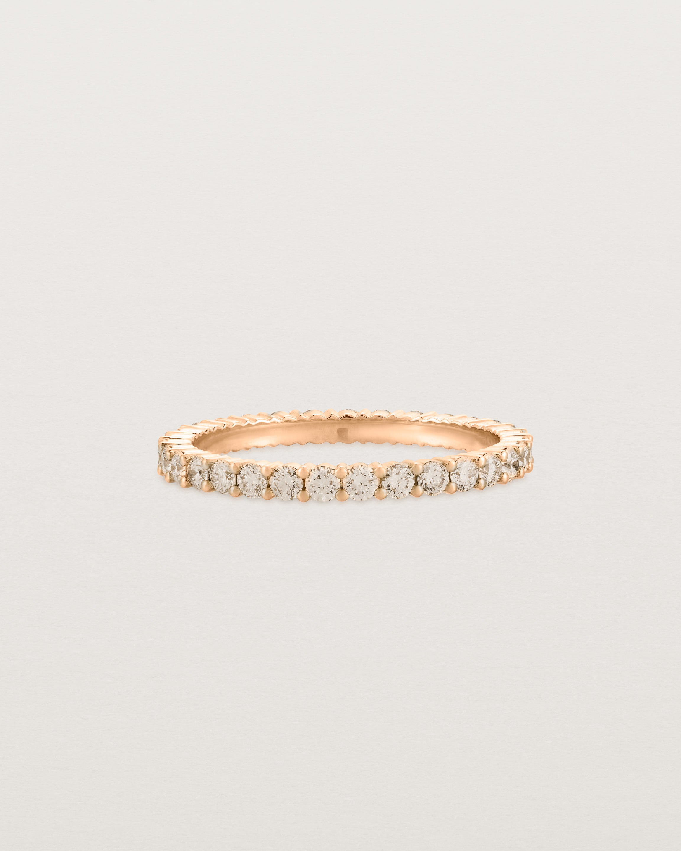 Front view of the Grace Ring | Champagne Diamonds | Rose Gold.