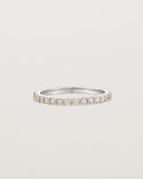 Front view of the Grace Ring | Champagne Diamonds | White Gold.