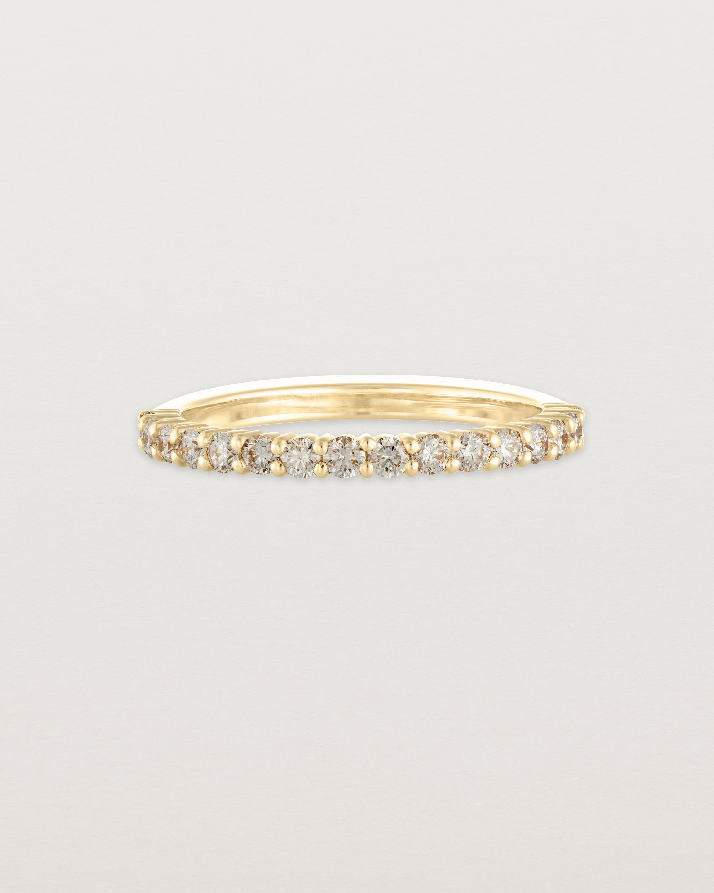 Front view of the Demi Grace Ring | Champagne Diamonds in yellow gold.