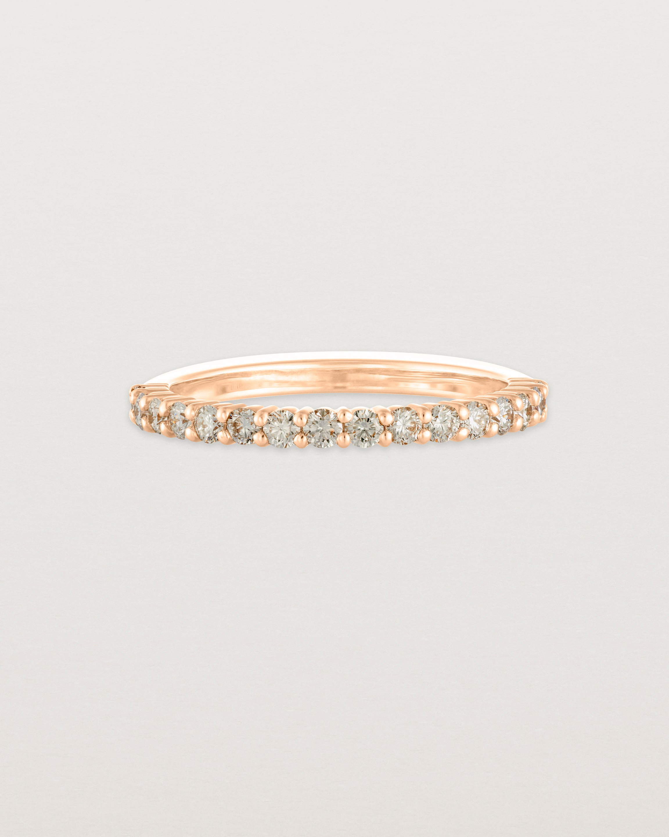 Front view of the Demi Grace Ring | Champagne Diamonds in rose gold.