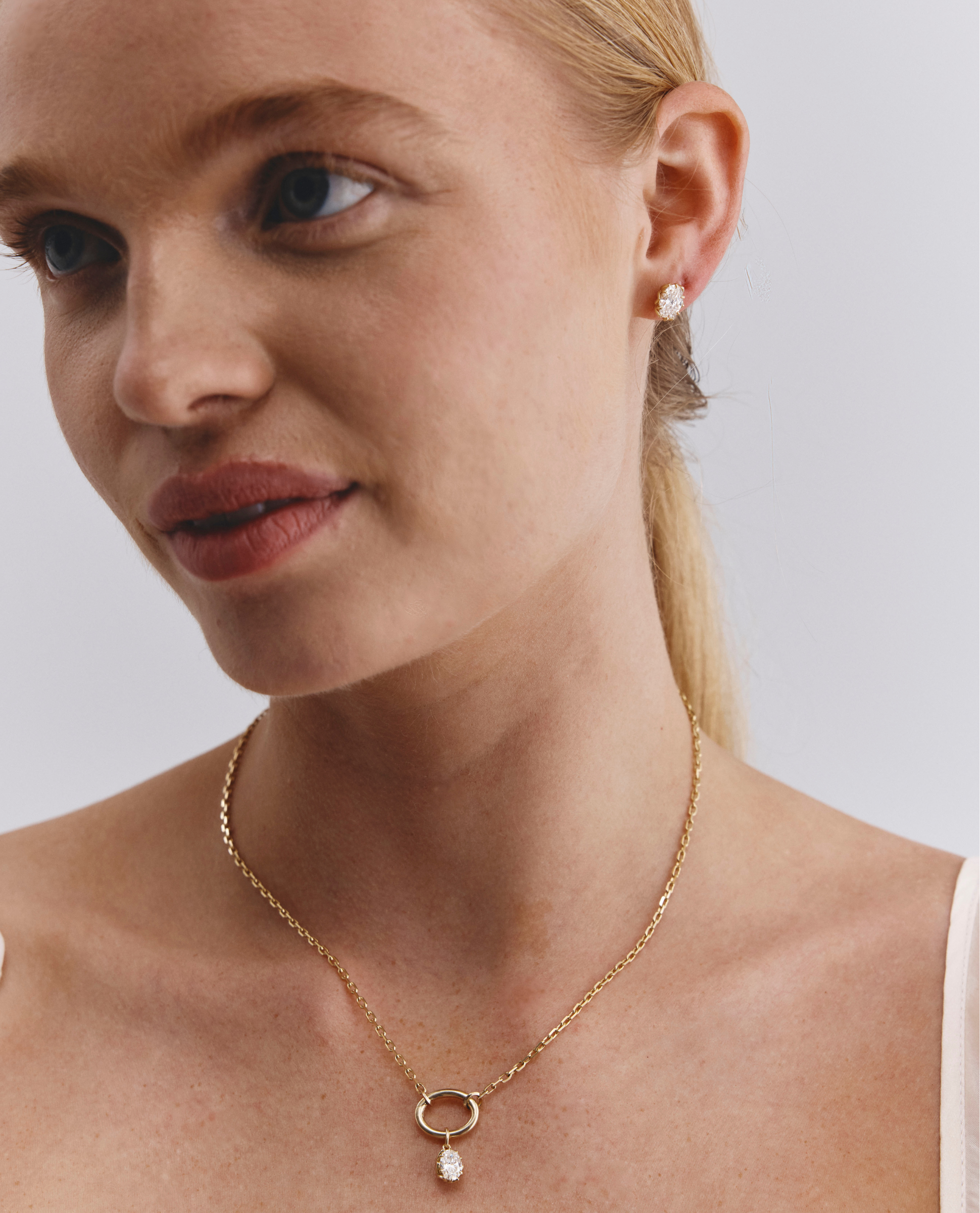 Eirene Studs | Oval Laboratory Grown Diamond