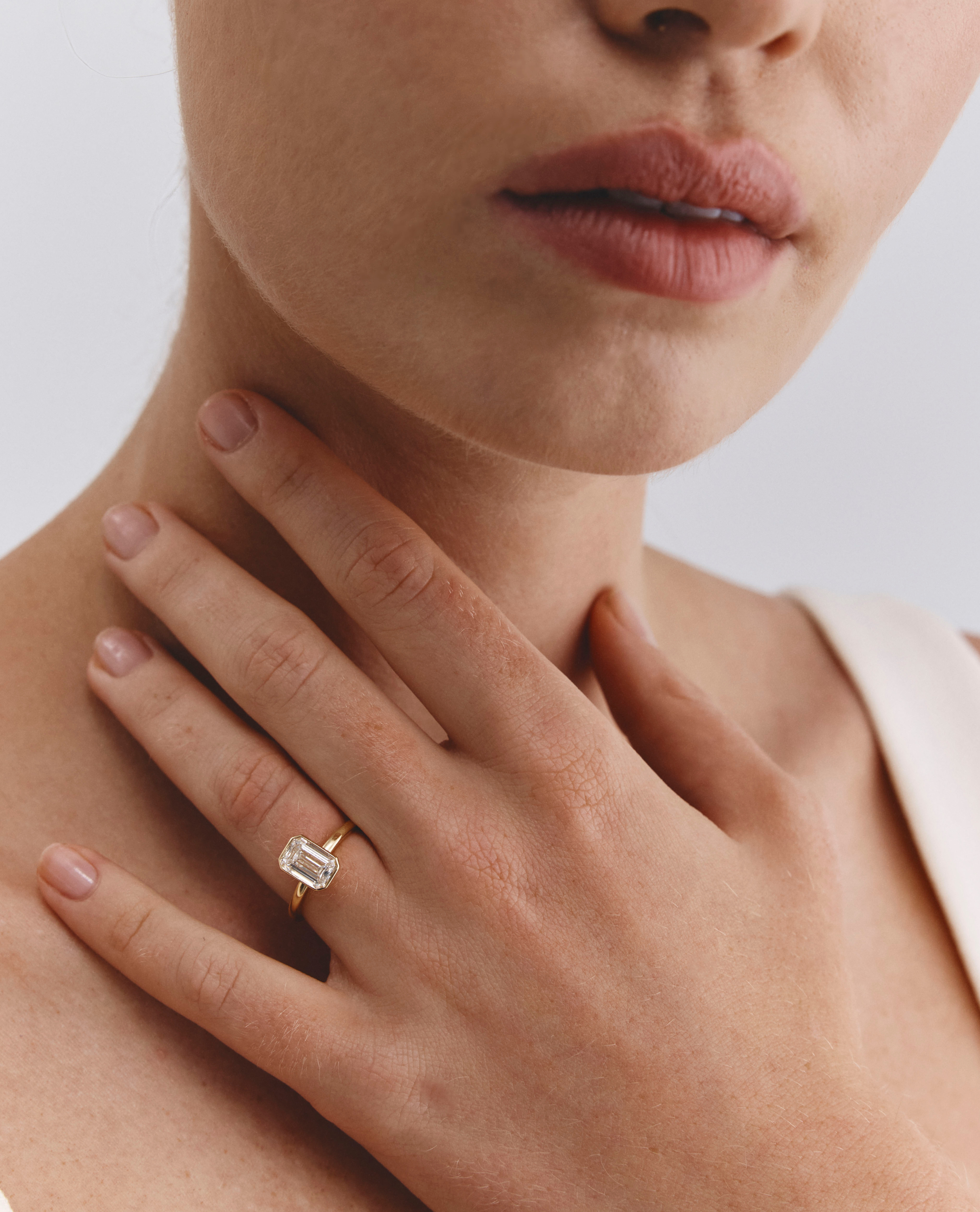 Emerald Cut Bezel Solitaire | Diamond