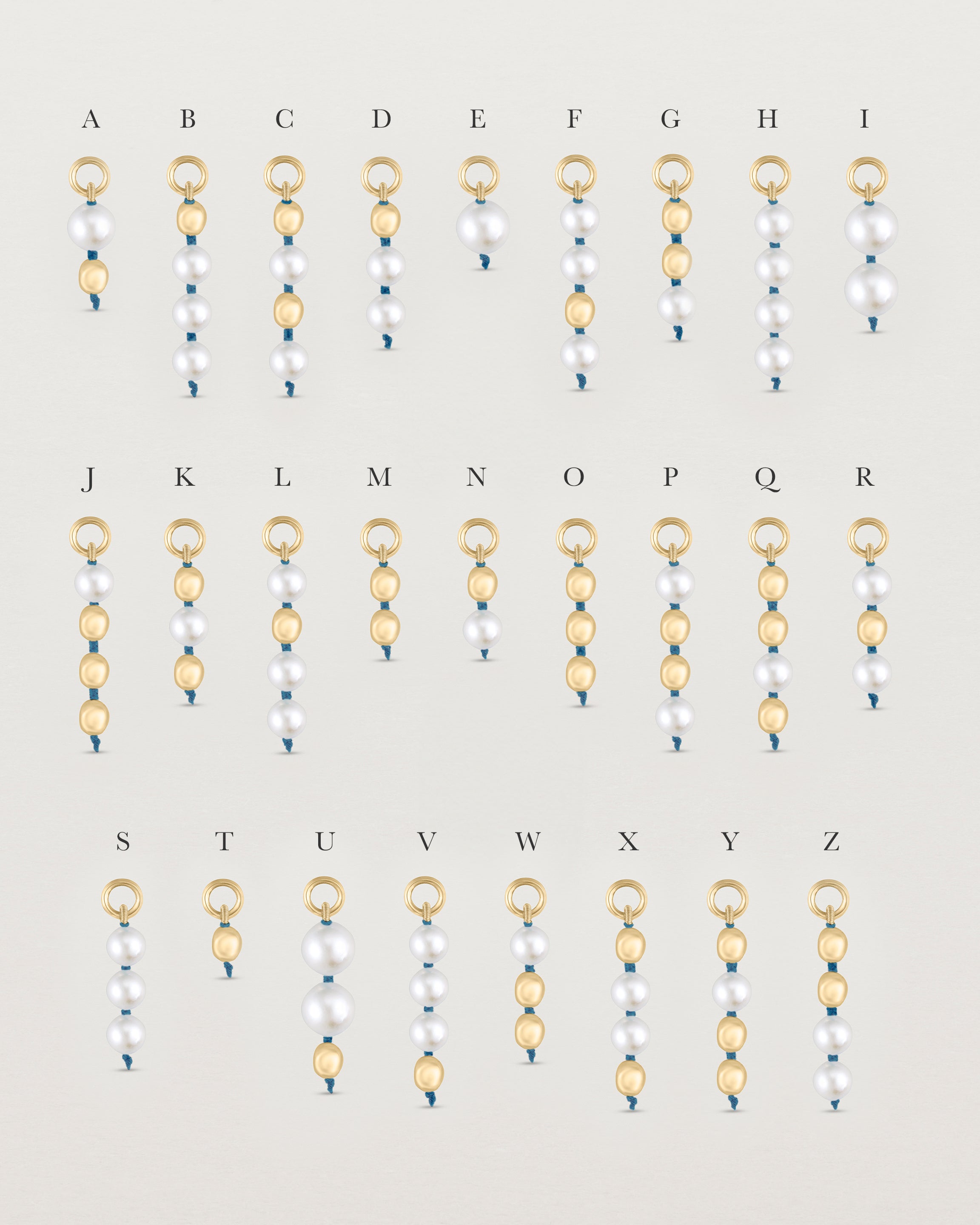 Letters Of Love Charm | Blue