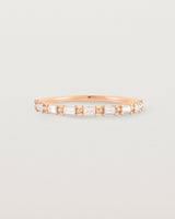 Front view of the Demi Khyati Ring | Diamonds in Rose Gold.