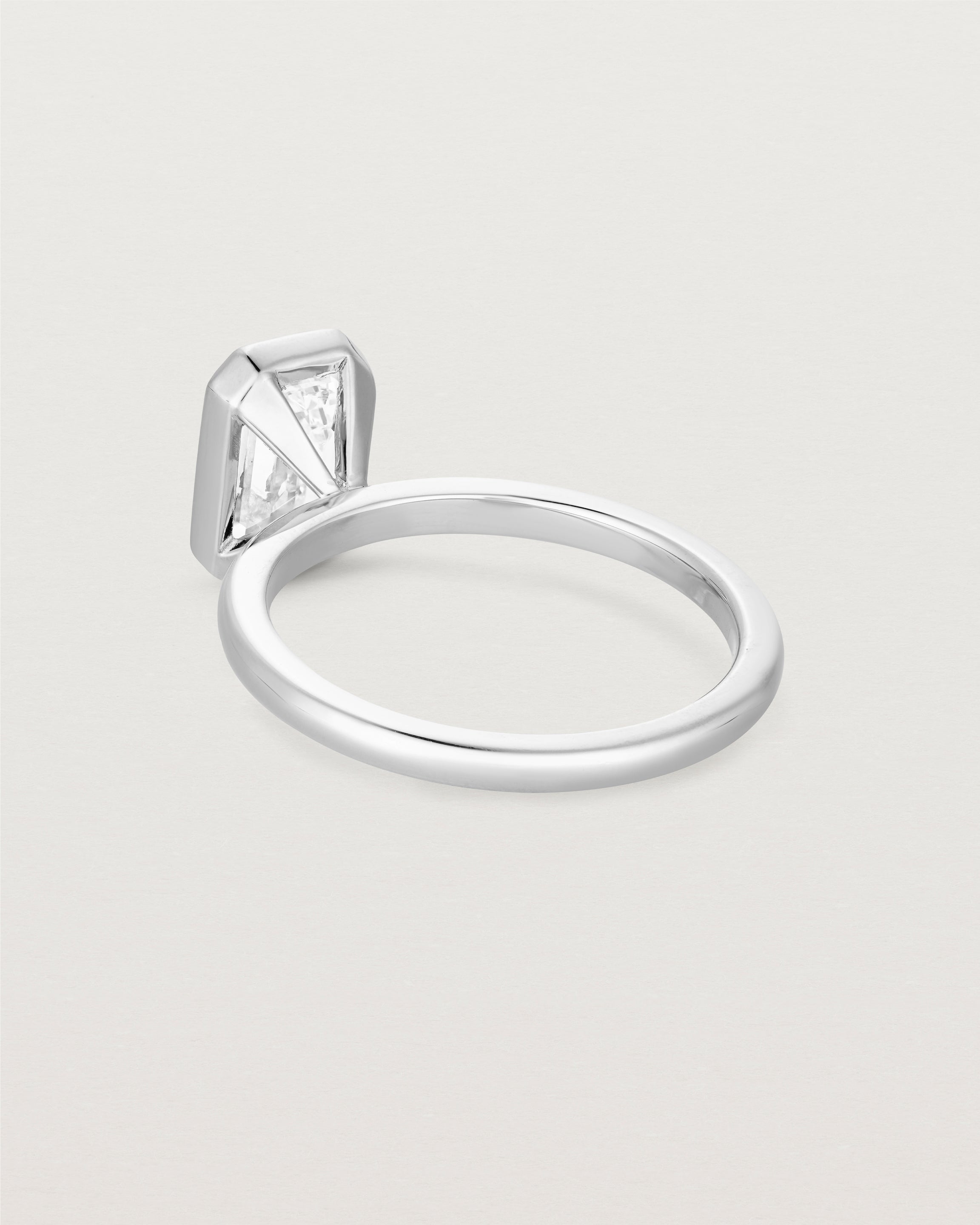 Emerald Cut Bezel Solitaire | Laboratory Grown Diamond