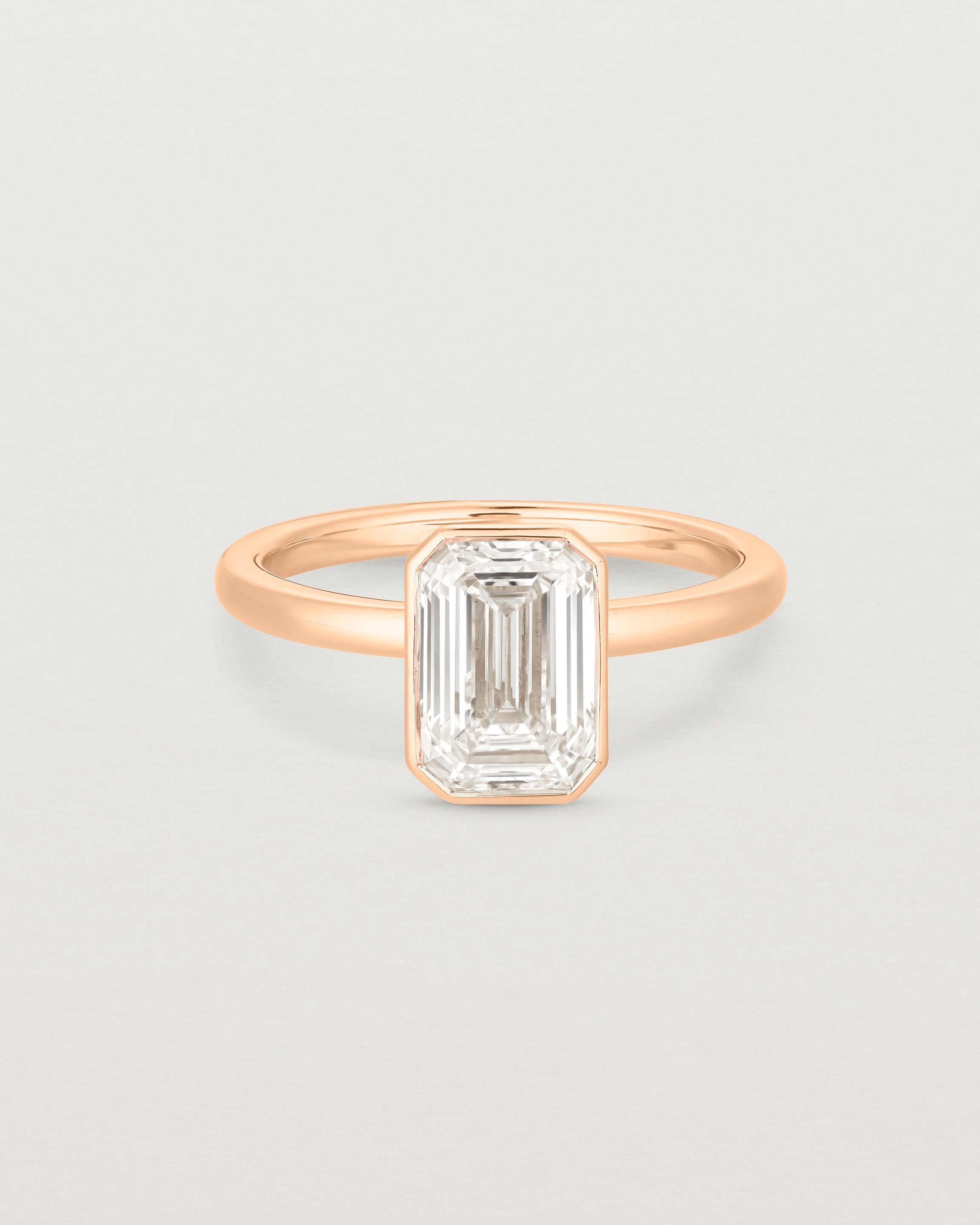Emerald Cut Bezel Solitaire | Diamond