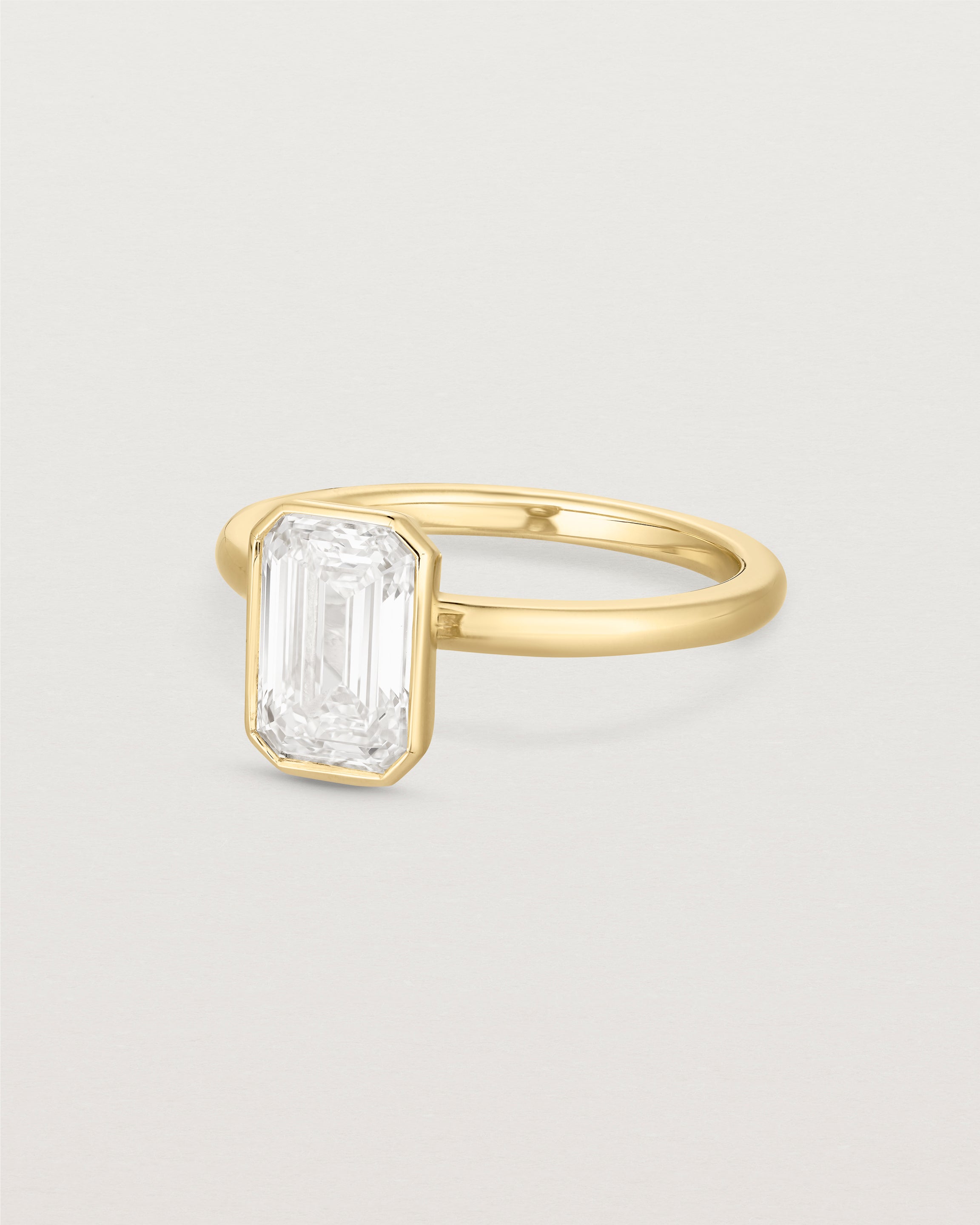Emerald Cut Bezel Solitaire | Diamond