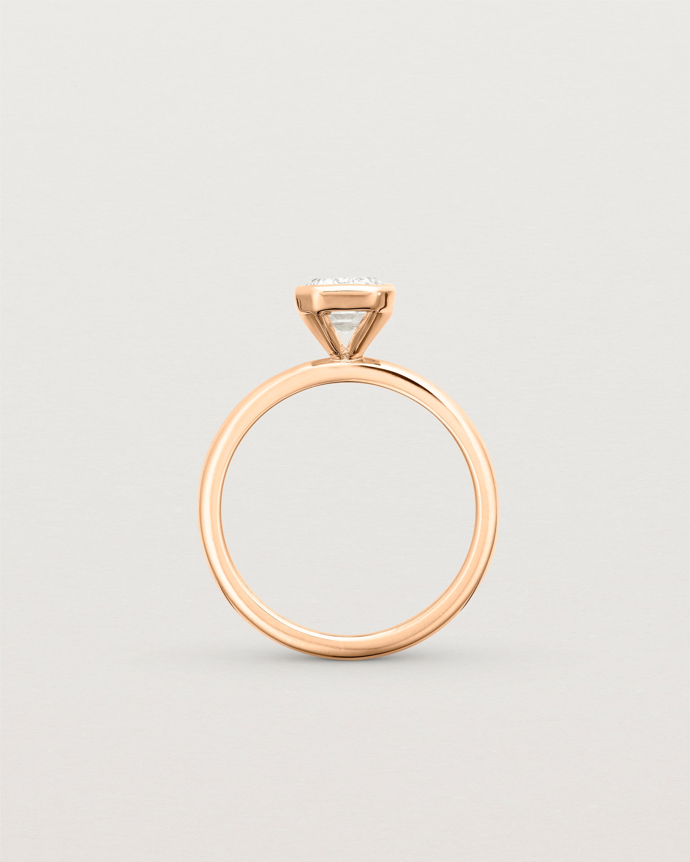 Emerald Cut Bezel Solitaire | Laboratory Grown Diamond