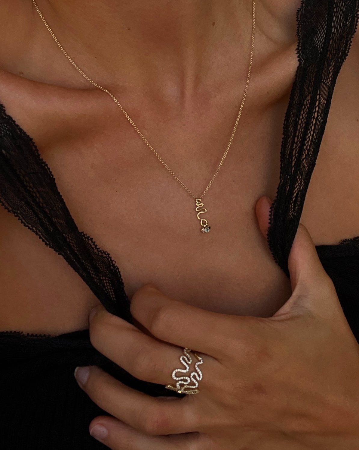 Rumi Charm Necklace | White Diamond | Ready To Wear