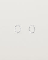 Front view of the Indra Studs in sterling silver.