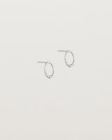 Angled view of the Indra Studs in sterling silver.