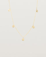 Front view of the Jia Charm Necklace | Yellow Gold.