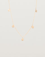 Front view of the Jia Charm Necklace | Rose Gold.