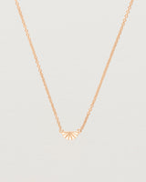 Close up of the Jia Necklace in Rose Gold.