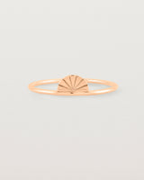 Front view of the Jia Ring in Rose Gold.