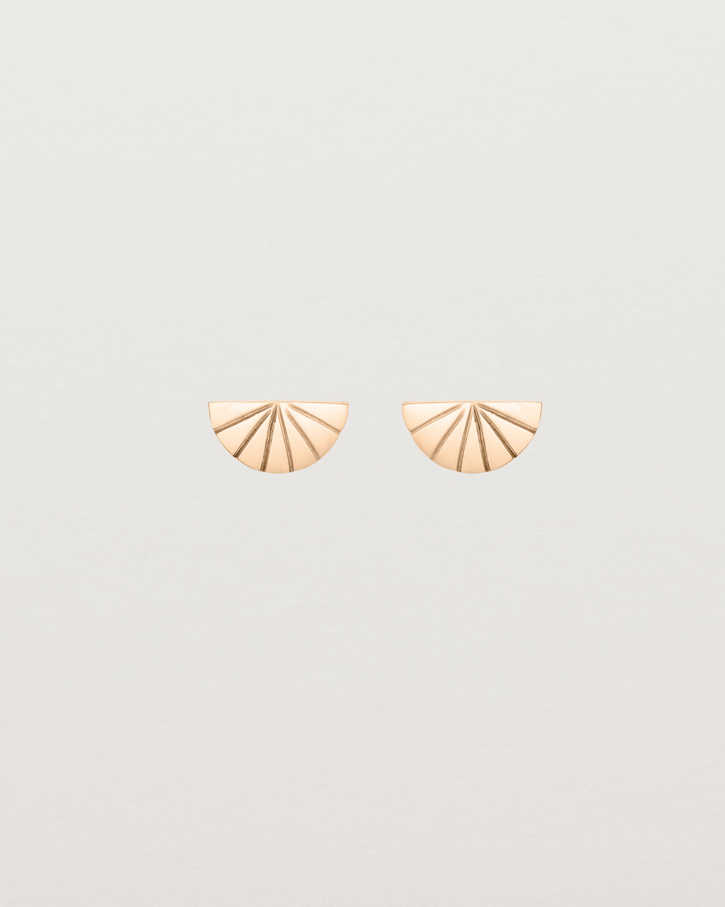Front view of the Jia Studs in rose gold.