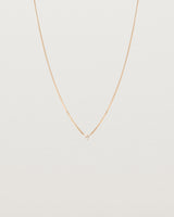 Front view of the Kalani Necklace | Diamonds in rose gold.