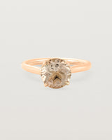 Front view of the Kalina Round Solitaire | Savannah Sunstone | Rose Gold.