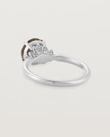 Back view of the Kalina Round Solitaire | Smokey Quartz | White Gold