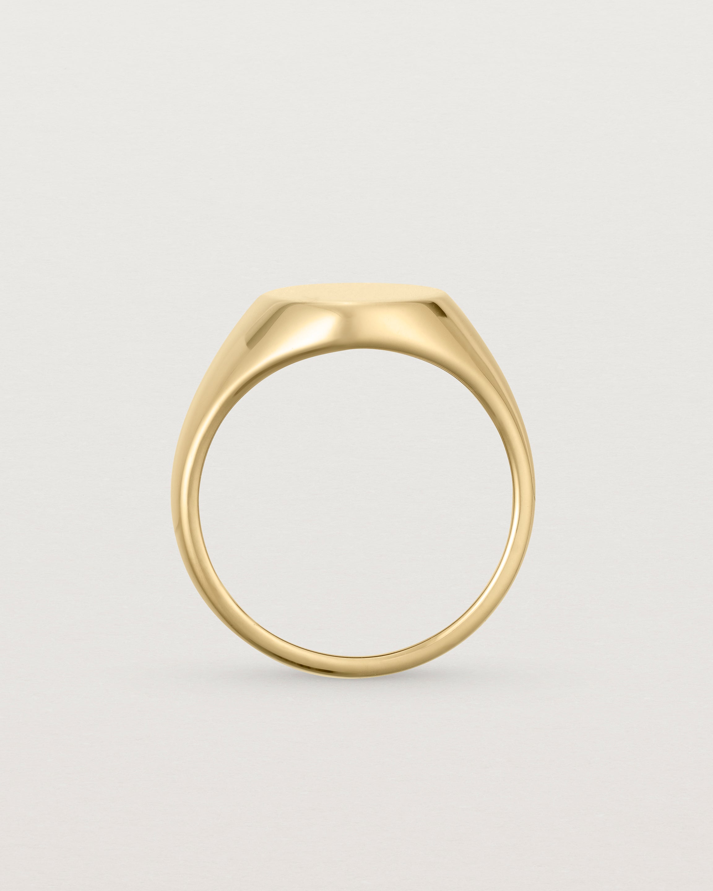 Standing view of the Kian Signet Ring | Yellow Gold.