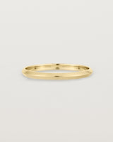 Front view of the Knife Edge Wedding Ring | 2mm | Yellow Gold.