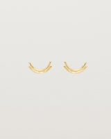 Front view of the Lai Studs in yellow gold.