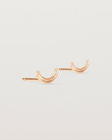 Angled view of the Lai Studs in rose gold.
