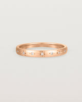 Front view of the Leilani Ring | Diamonds | Rose Gold. 