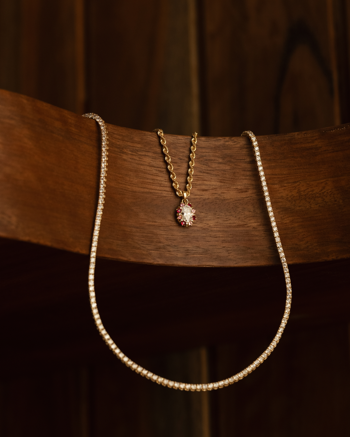 Eirene Halo Necklace | Laboratory Grown Diamonds & Birthstones