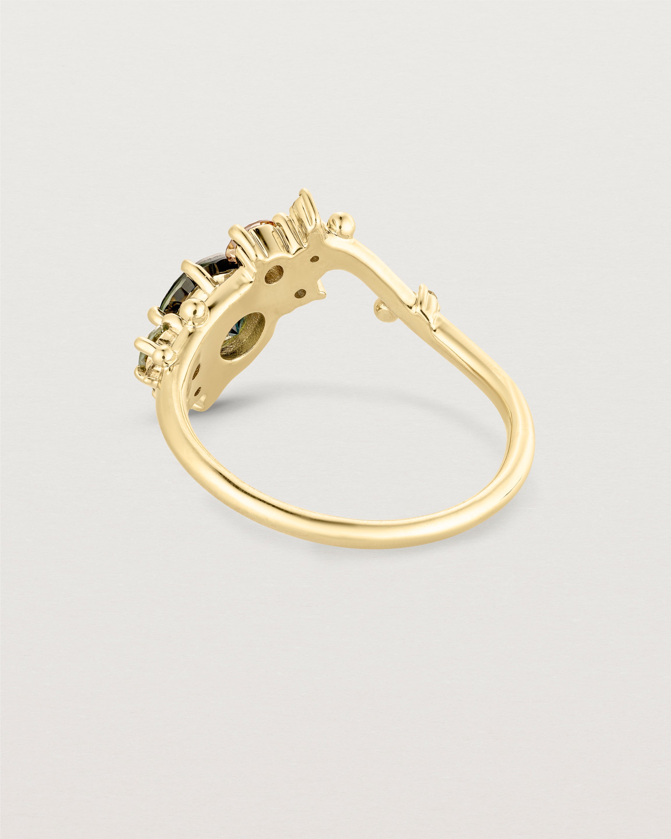 Liana Cluster Ring | Australian Sapphire & Champagne Diamonds