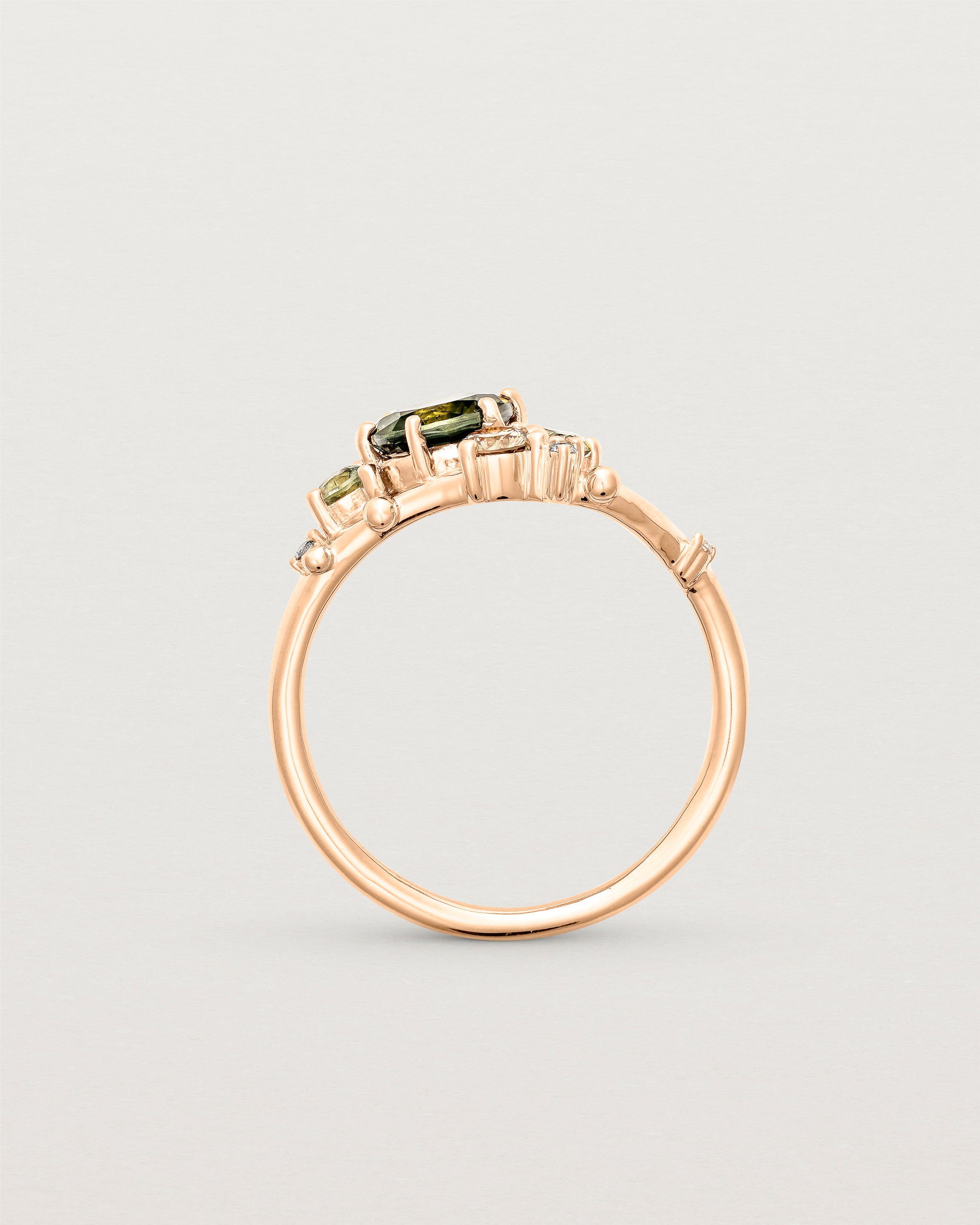 Liana Cluster Ring | Australian Sapphire & Champagne Diamonds