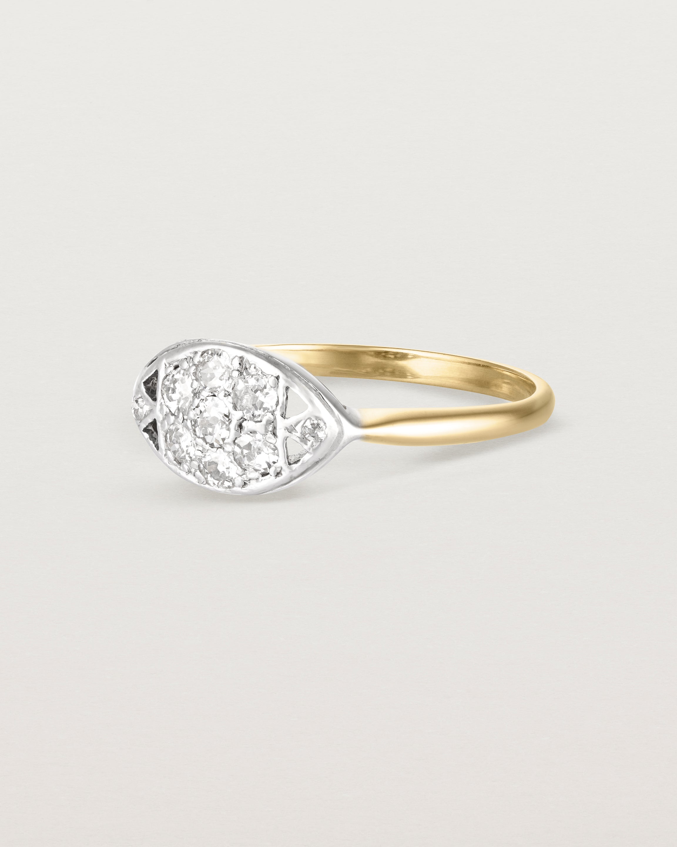 Angled view of the Selene Vintage Ring | Diamonds.