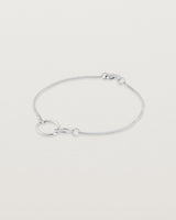 side view of the loop through oval bracelet in sterling silver