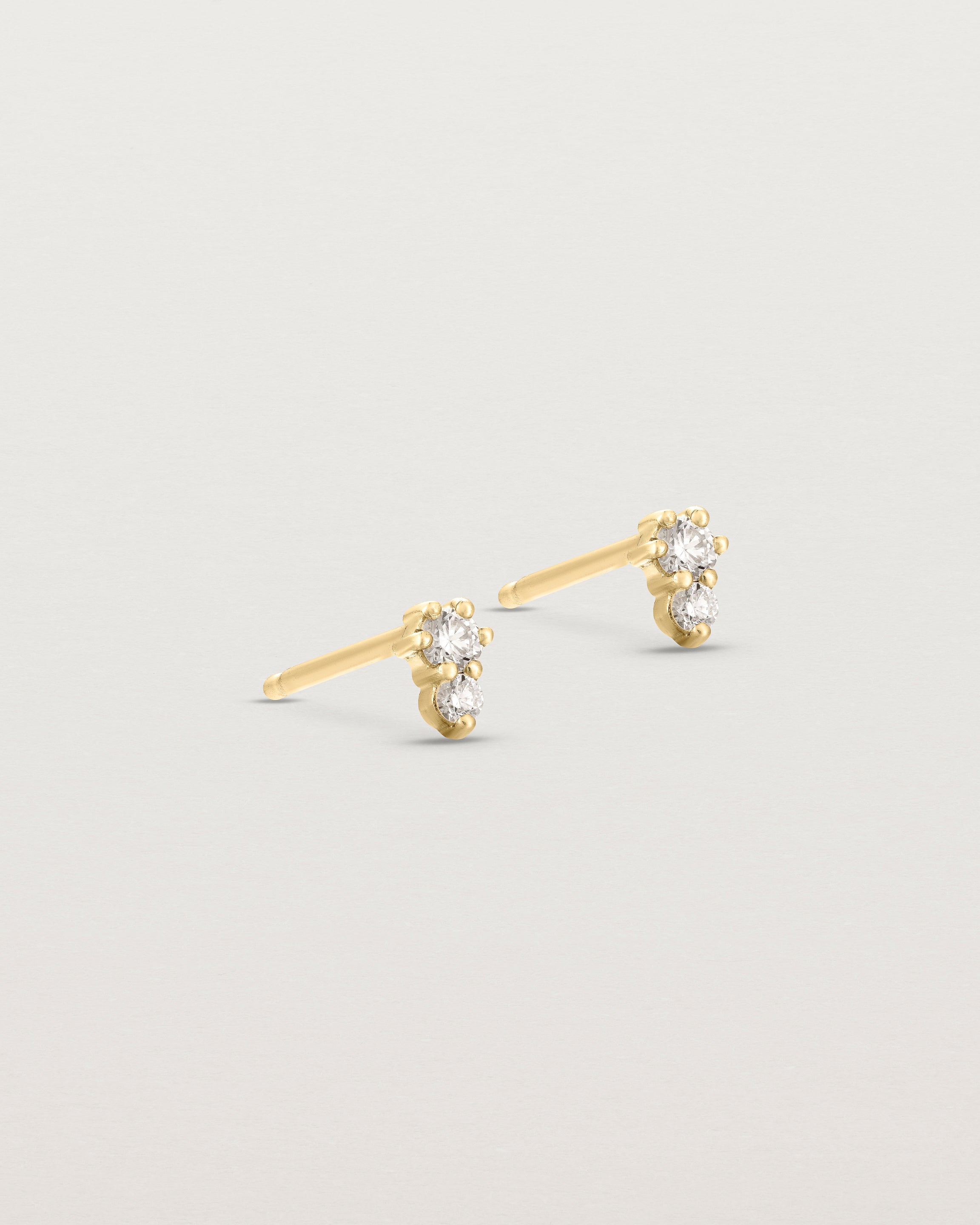 Lottie Studs | Diamond | Yellow Gold