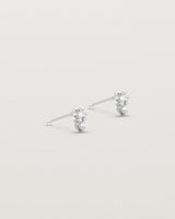 Lottie Studs | Diamond Front White Gold