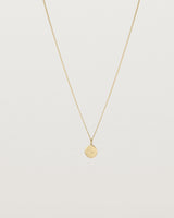 Front view of the Mae Necklace in yellow gold.