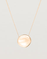 Front view of the Mana Necklace in rose gold.