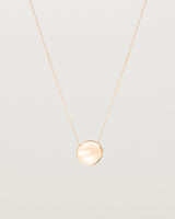 Front view of the Mana Necklace in rose gold.