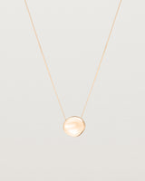 Front view of the Mana Necklace in rose gold.