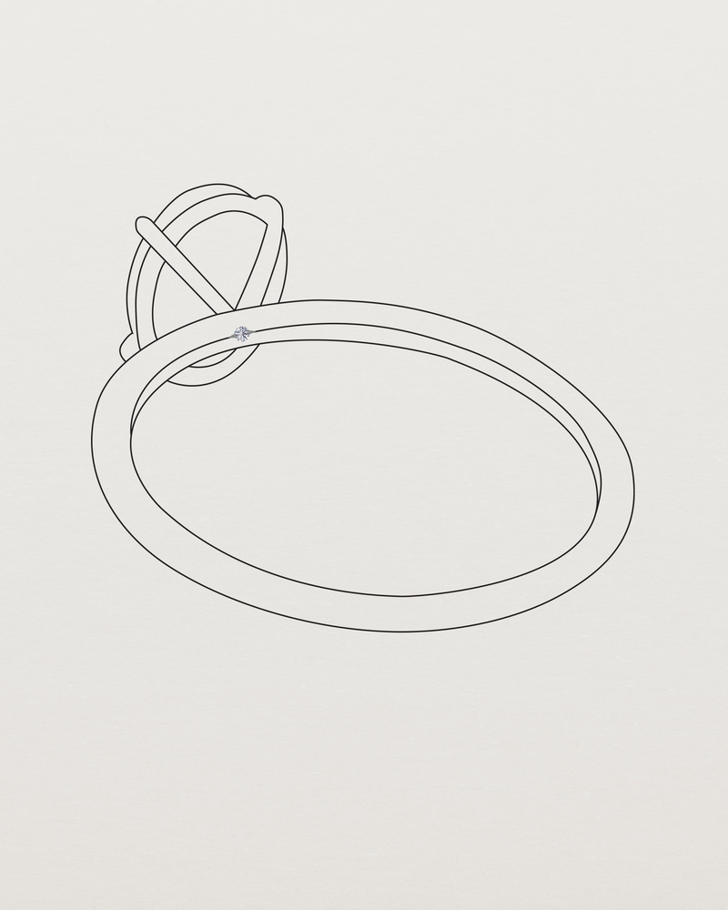 Mandala Solitaire Ring hidden stone placement.