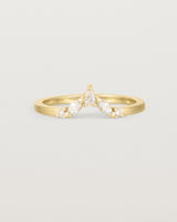 Front view of the Meia Crown Ring | Fit Ⅰ | Yellow Gold.