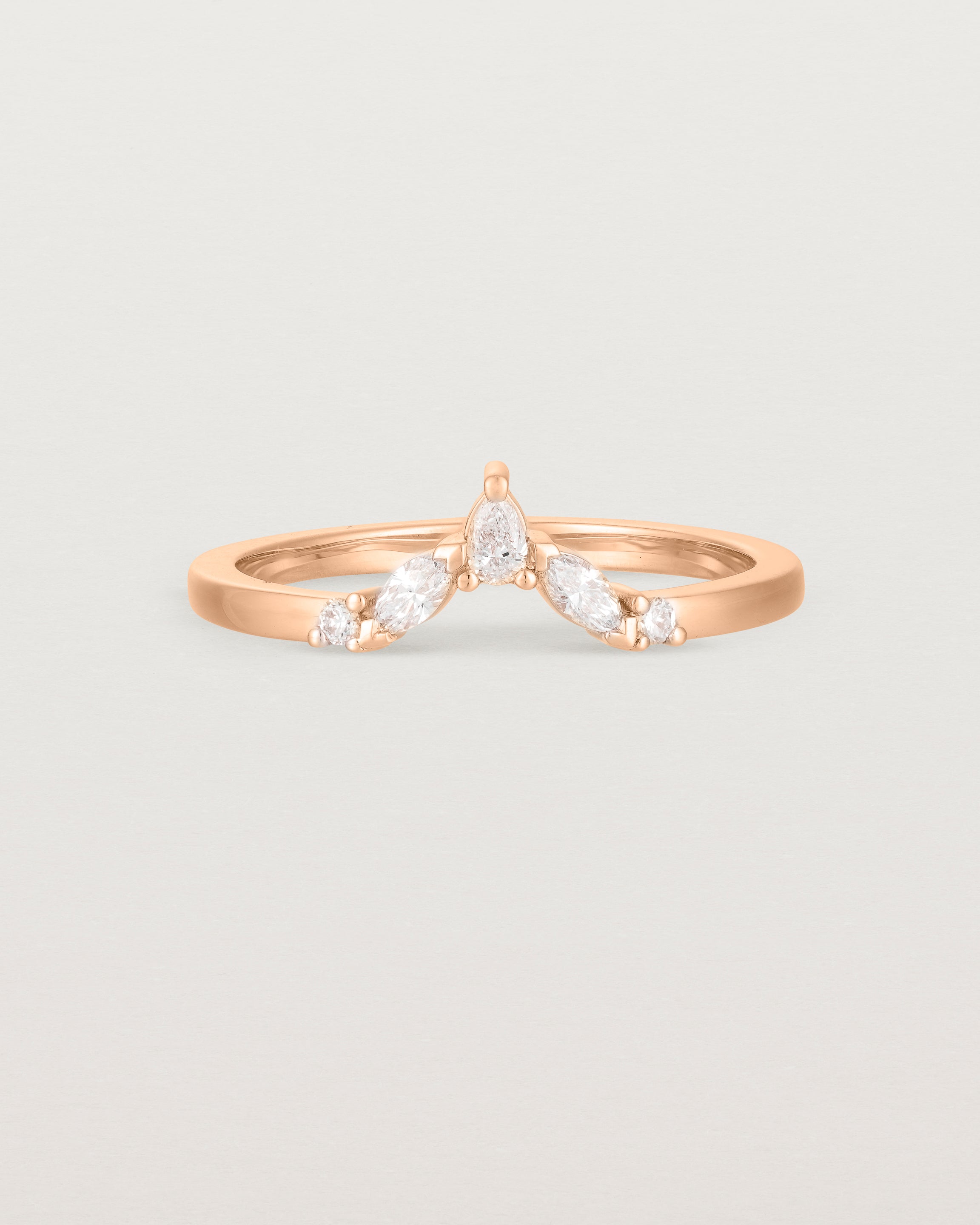 Front view of the Meia Crown Ring | Fit Ⅰ | Rose Gold.