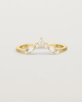 Front view of the Meia Crown Ring | Fit Ⅱ | Yellow Gold.