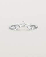 Front view of the Meia Crown Ring | Fit Ⅱ | White Gold.