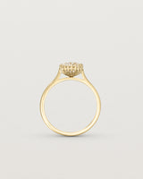 Standing view of the Meroë Round Solitaire | Laboratory Grown Diamond in yellow gold